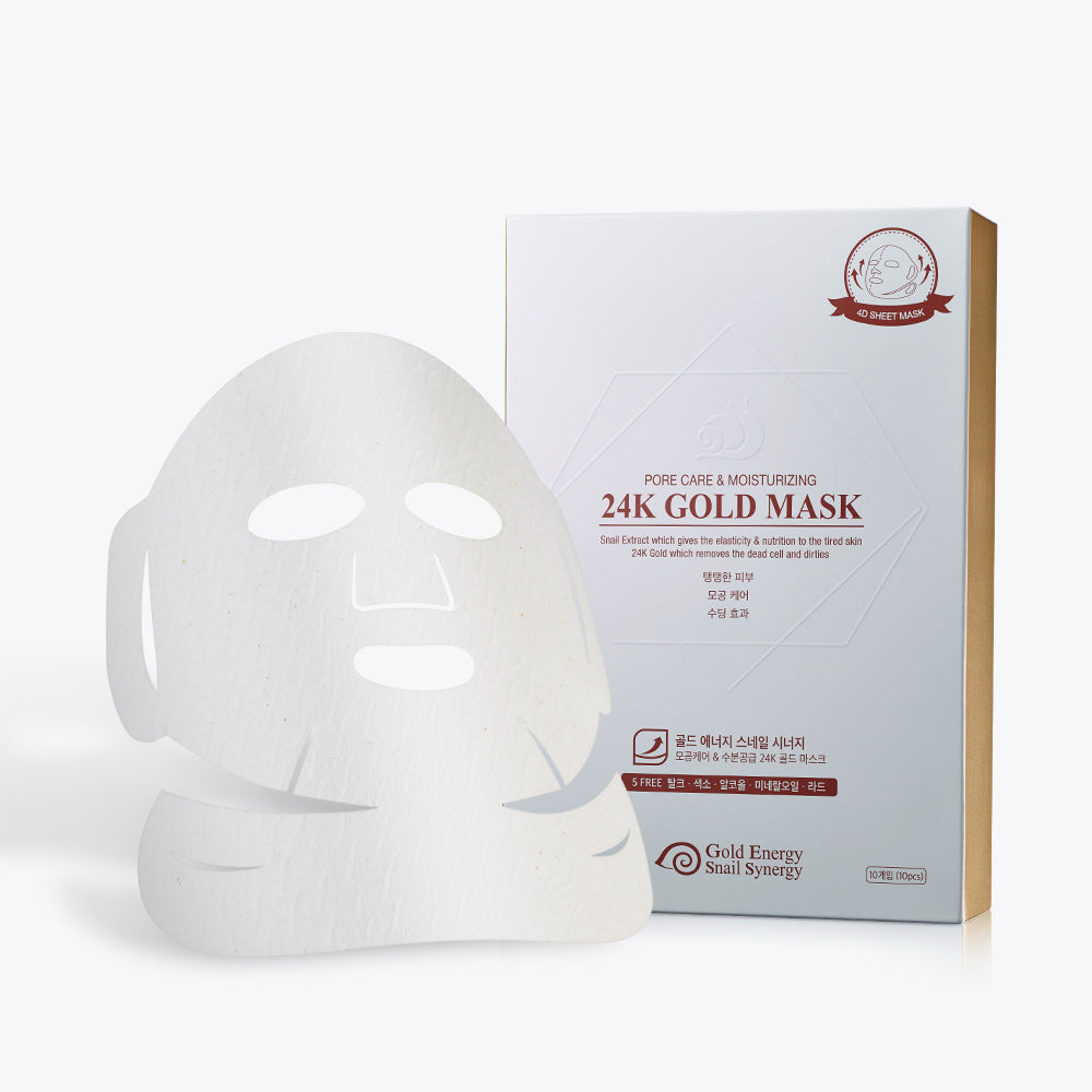 24K GOLD SNAIL MASK PACK (PORE CARE + MOISTURISING)